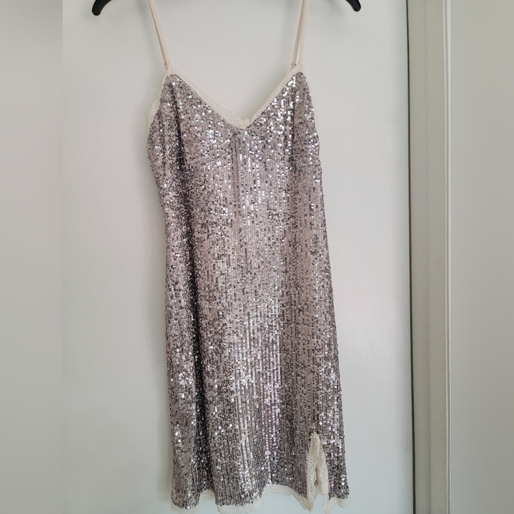 Silver sequins dress
